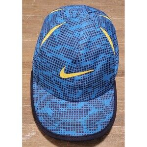 Nike Featherlight Toddler Hat Cap Blue Yellow Aerobill Running Yoga Dri-fit